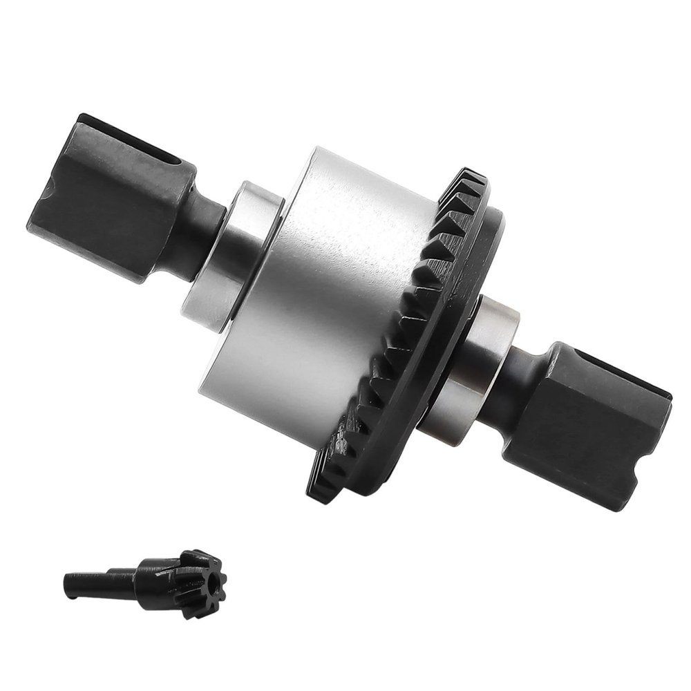 1/8 RC Car Differential Gearbox 35+8T Gear Ratio 1.1 Module Aluminum Alloy High Reliable Differential for RC Vehicles- Silver