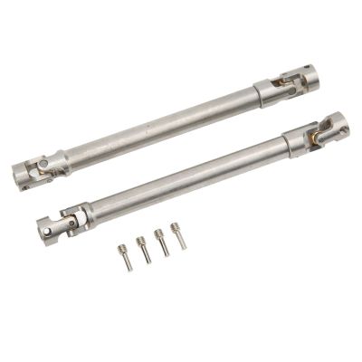 1 Pair 140mm Drive Shaft for Traxxas 1/10 RC Car, Stainless Steel RC Crawler CVD Shaft, Adjustable Universal Crosses Structure with Brass Beads, High Stability Lightweight Design f