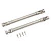 1 Pair 140mm Drive Shaft for Traxxas 1/10 RC Car, Stainless Steel RC Crawler CVD Shaft, Adjustable Universal Crosses Structure with Brass Beads, High Stability Lightweight Design f view 1
