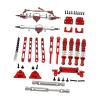 1/12 Scale RC Car Axle Set Pull Rods Link Rods Shock Absorbers for MN82 MN82T RC Vehicles- Red view 1