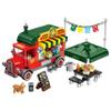 615 PCS Food Truck Building Blocks Set, City Street Taco & Burger Truck Playset with Table and Accessories, Creative Construction Toy for Kids Ages 6+ view 1