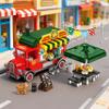 615 PCS Food Truck Building Blocks Set, City Street Taco & Burger Truck Playset with Table and Accessories, Creative Construction Toy for Kids Ages 6+ view 2