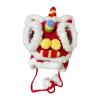 Lion Dance Headgear for Cold Weather with Ear Coverage, Chinese Traditional Performance Hat, Fleece Winter Hat for Boys and Girls, Cultural Costume Accessory- Large view 1