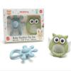 Neoberry Baby Teether and Rattle Toy Set, BPA-Free, Food-Grade Silicone, Easy-Grip Teething Rattle for Babies, Soothing Teething Toy, Infant Sensory Toy for 3-24 Months (Owl) view 4