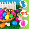 200 PCS 3.1" Fillable Easter Eggs Bulk with 6 Surprise Golden Eggs, Colorful Plastic Easter Egg Empty for Easter Egg Hunt Party Favors Kids Easter Basket Stuffers Fillers Classroom Prizes for Boy Girl view 3