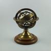 Brass Armillary Sphere Astrolabe/Globe on Wood Base view 1