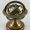 Brass Armillary Sphere Astrolabe/Globe on Wood Base view 2