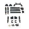 1/12 RC Car Spare Parts Rod Mount Tie Rod Front Rear Shock Absorber for 82PR0 MN82 DIY RC Vehicles Trucks Suspension Kit- Black view 1