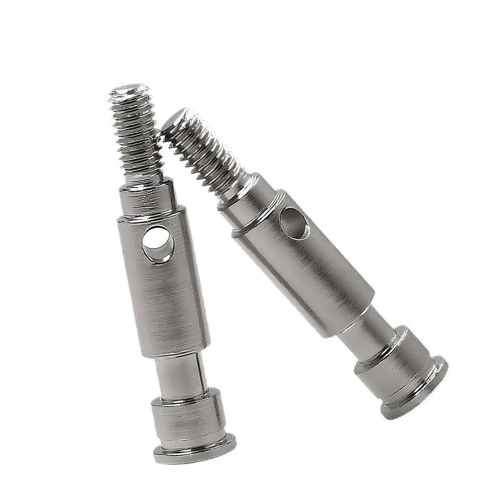 2Pcs Stub Axle Drive Shaft W269 Replacement Parts for 1/10 2WD Goron Series RC Car- Silver