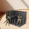 AlluraPet Interlocking Base Model Stand Builders Part Modelling Figure Display Stand Toy Storage Garage- Style H view 3