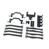 1/16 RC Upgrade Kit Steering Link Mount for C64 Model Truck DIY Parts - Steering Link Assembly & Mount for 1/16 Scale Truck Modification- Black view 1