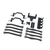 1/16 RC Upgrade Kit Steering Link Mount for C64 Model Truck DIY Parts - Steering Link Assembly & Mount for 1/16 Scale Truck Modification- Black view 2