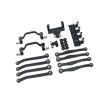 1/16 RC Upgrade Kit Steering Link Mount for C64 Model Truck DIY Parts - Steering Link Assembly & Mount for 1/16 Scale Truck Modification- Black view 3