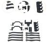 1/16 RC Upgrade Kit Steering Link Mount for C64 Model Truck DIY Parts - Steering Link Assembly & Mount for 1/16 Scale Truck Modification- Black view 4