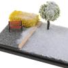 1/64 Scale Model Car Display Case with Parking Scene Diorama, Dustproof Acrylic Cover for Diecast Vehicles and Tiny Figures (4.72x2.28x1.93inch)- Winter Scene view 2