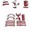 1/16 RC Upgrade Kit Steering Link Mount for C64 Model Truck DIY Parts - Steering Link Assembly & Mount for 1/16 Scale Truck Modification- Red view 4