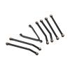 1/24 RC Car Chassis Link Rod, Aluminum Alloy Pull Rods for LWB 133.7mm Axial SCX24, High Accuracy Wear Resistant Chassis Links Set with 7 Accessories, Ideal Replacement for RC Car (Black) view 4