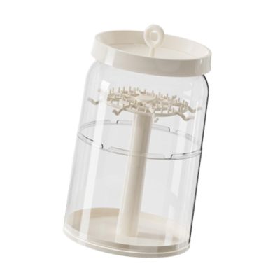 360 Degree Rotating Display Case for Collectibles with Dustproof Cover, Clear Figure Stand Holder for Action Figures, Pendants, Small Toys in Office, Bedroom