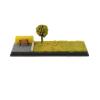 1/64 Scale Model Car Display Case with Parking Scene Diorama, Dustproof Acrylic Cover for Diecast Vehicles and Tiny Figures (4.72x2.28x1.93inch)- Autumn Scene view 3
