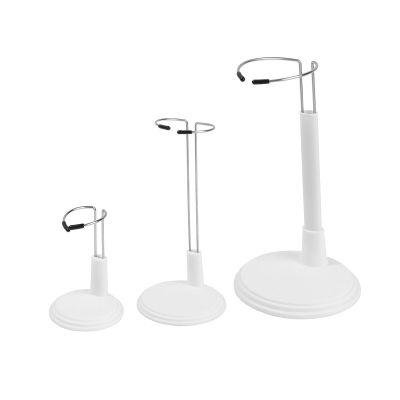 AlluraPet 3 Pieces Adjustable Doll Stands, Multipurpose Display Brackets Support Bases for Doll Organization and Collectors- White