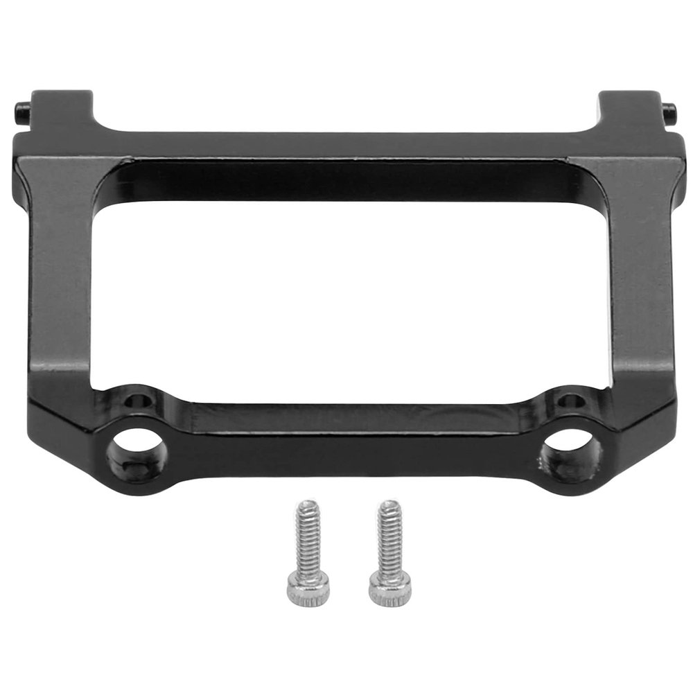 Aluminium Alloy Front Bumper Mount for Axial SCX24 C10, RC Front Bumper Mount Upgrade Parts, Durable Anodized CNC Machined Bumper with Screws, for 1/24 RC Car Accessori (Black)