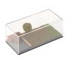 1/64 Scale Model Car Display Case with Parking Scene Diorama, Dustproof Acrylic Cover for Diecast Vehicles and Tiny Figures (4.72x2.28x1.93inch)- Spring Scene view 1