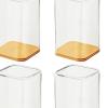 4X Clear Display Case Storage Organizer Dustproof Doll Display Stand Showcase for Collectibles 5.28x3.15x3.15inch- Yellow view 4