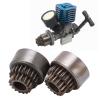 2Pcs Steel Clutch Bell Double Gears, RC Clutch Bell Gear Upgrade Parts, High Performance Power Transmission System for HSP 94122 94166 1/10 RC Car, Durable Steel Material with 16T view 2