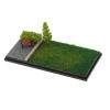 1/64 Scale Model Car Display Case with Parking Scene Diorama, Dustproof Acrylic Cover for Diecast Vehicles and Tiny Figures- Summer Scene view 3