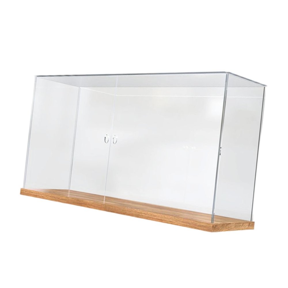 1 Figure Display Case Clear Dustproof Doll Storage Cabinet with Door for Miniature Dolls Action Figures Collectibles Toy Box Office Desktop- 61.5cmx16.5cmx31.5cm