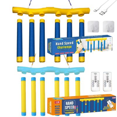Reflex Sticks Challenge Game - 2 Set Hand Eye Coordination Reflex Training Toys | 3 Adjustable Speed Reflective Drop Stick Game | Falling Sticks Reaction Time Trainer | Catching Reflexs Stick Games