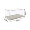 1/24 Scale Diecast Car Display Case with Clear PVC Cover, Wooden and PU Leather Display Stand for Collectible Alloy Model Cars- White view 2