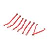 1/24 RC Car Chassis Link Rod, Aluminum Alloy Pull Rods for LWB 133.7mm Axial SCX24, High Accuracy Wear Resistant Chassis Links Set with 7 Accessories, Ideal Replacement for RC Car (Red) view 3