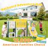 8-in-1 Toddler Climber and Slide Playset with Basketball Hoop - Indoor/Outdoor Playground Gym Activity Center for Kids view 3