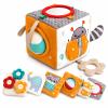 Autumn Bliss Co Baby Activity Cube Toy 8-in-1 for Babies 6-12 Months | Montessori Sensory Cube with Mirror, Teether, Crinkle Textures & Fine Motor Activities | Soft Busy Cube Toy for Toddler view 1