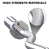 47" EZ Curl Barbell - Chrome Curling Bar with 2 Spring Collars for 2 Inch Weight Plates, Home Gym Strength Training for Squat, Hip Thrusts, Biceps view 2