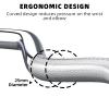 47" EZ Curl Barbell - Chrome Curling Bar with 2 Spring Collars for 2 Inch Weight Plates, Home Gym Strength Training for Squat, Hip Thrusts, Biceps view 3