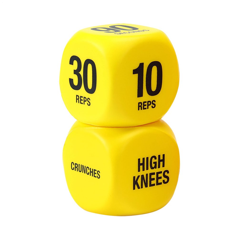 Exercise Dice, 2PCS Funny Fitness Challenge Dice for Men Women, 6 Sided Portable Workout Dices Game Set for Exercise, Lightweight Dices Game Workout Equipment, for Fitness Accessories