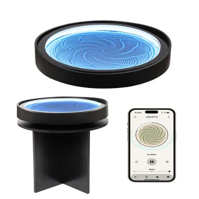 Lemofuta 20 Automatic Zen Drift Sandscape Art Table with Black Display Stand