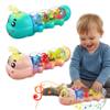 Caterpillar Design Crawling Toy, Interactive Motor Skills Toys with Light & Music Musical Light Up, Early Learning Crawling Companion, Birthday Gifts for Boys and Girl (Pink 2Pcs) view 3