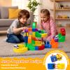 Arnbz 3D Stem Electric Train Set for Kids, Magic Infinity Racer 3D Train with 2 Cars, DIY Assembled Track Vehicle, Create Lab Gravity Tracks, Educational Learning Gift (Random Color Advanced Edition) view 3