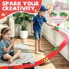 Flexible Race Car Track for Kids - Upgrade One Flex Track 16 Ft with Suction Cups & Loop for Ages 3 & Up Classic Red Double Long Rolls Up Portable(Red) view 3