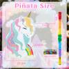 PCFING 20 Inch Unicorn Piata with 30 Inch Piata Stick Blindfold Confetti for Boy Girl Fantasy Princess Birthday Party Game Decorations, Anniversary Celebration, Fiesta view 2