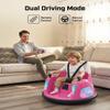 12V Bumper Car, Electric Ride on Toys for Toddlers & Kids 1-3 with Remote Control, 3-Speed, 360 Spin, Music, 5 Lighting Mode, DIY Stickers, Baby Toys Gift (Pink) view 2