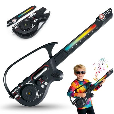 ONEANU Electric Musical Guitar for Kids: Stringless Multifunctional Guitars with DJ Turntable and Lights Music Instrument Toys for Toddler Ages 3 4 5 6 7 8 9+