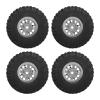 1/18 RC Car Tires, WearResistant RC Wheels and Tires, Direct Replacement, Better Grip, 4Pcs for Car (Silver) view 1