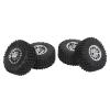 1/18 RC Car Tires, WearResistant RC Wheels and Tires, Direct Replacement, Better Grip, 4Pcs for Car (Silver) view 3
