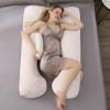 HUHJYUGE Maternity Pillow for Side Sleep, U-Shape Full Body Pregnancy Pillow, Soft Pregnancy Body Pillow for Belly Back Hip Support Nursing Cushion Relax Nap Pillow (A) view 2