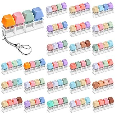 12 Pcs Keyboard Fidget Toys Stress Relief Fidget Clicker Keyboards Set Colorful Keyboard Decompression Toys Button Stress Relief Gifts for Adults to Relieve Stresses Pass Time Party Giveaways Favors