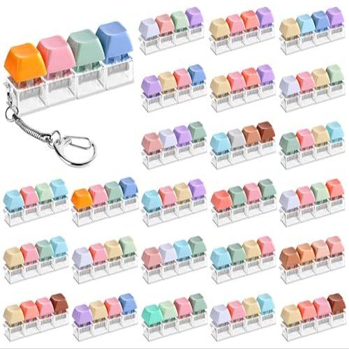 12 Pcs Keyboard Fidget Toys Stress Relief Fidget Clicker Keyboards Set Colorful Keyboard Decompression Toys Button Stress Relief Gifts for Adults to Relieve Stresses Pass Time Party Giveaways Favors
